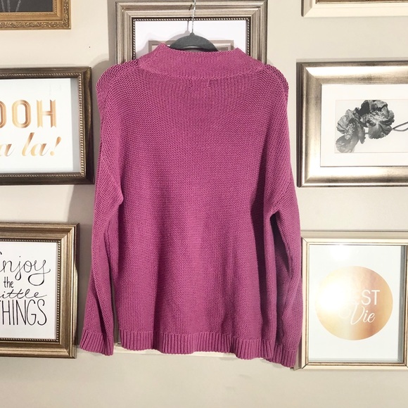 Old Navy Purple Mock Neck Sweater, M - Picture 3 of 3